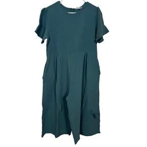 Bucket List Romper Green 100% Cotton One Size *Stained* Project Piece